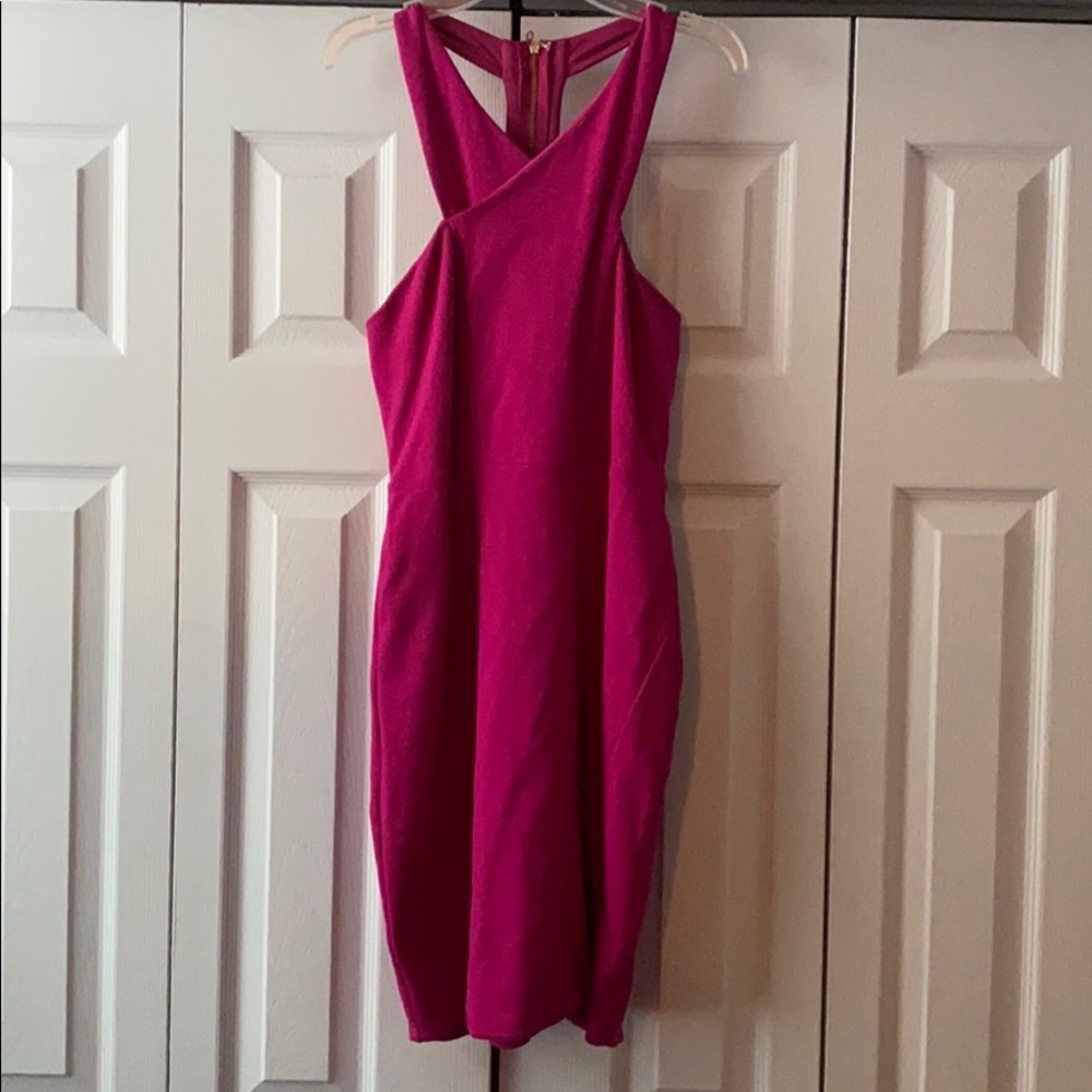 Hot pink cocktail dress - express - size 6